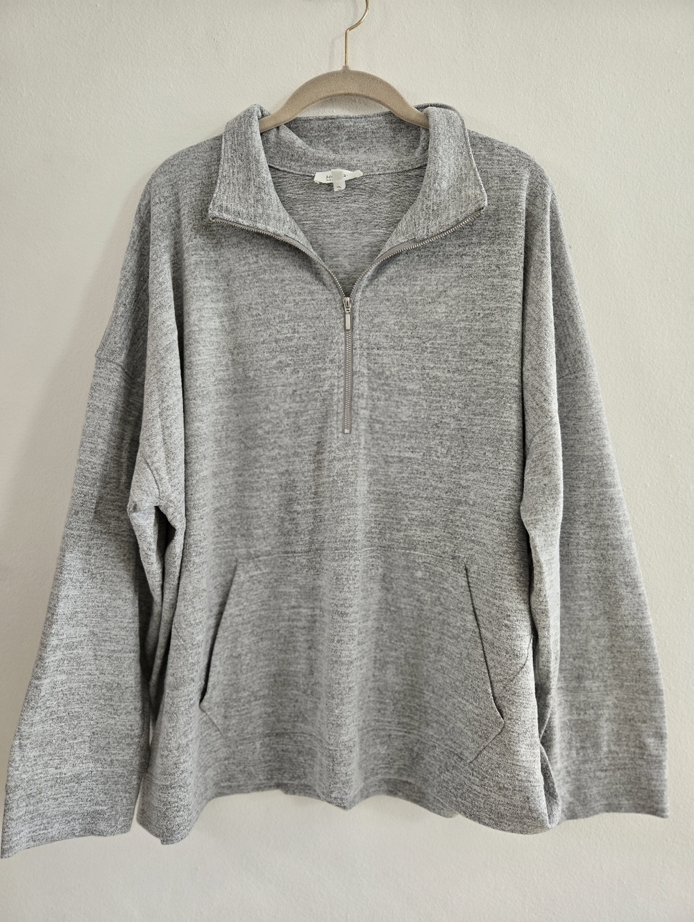 Haven Half-Zip Pullover Sweater - Gray Size XXL